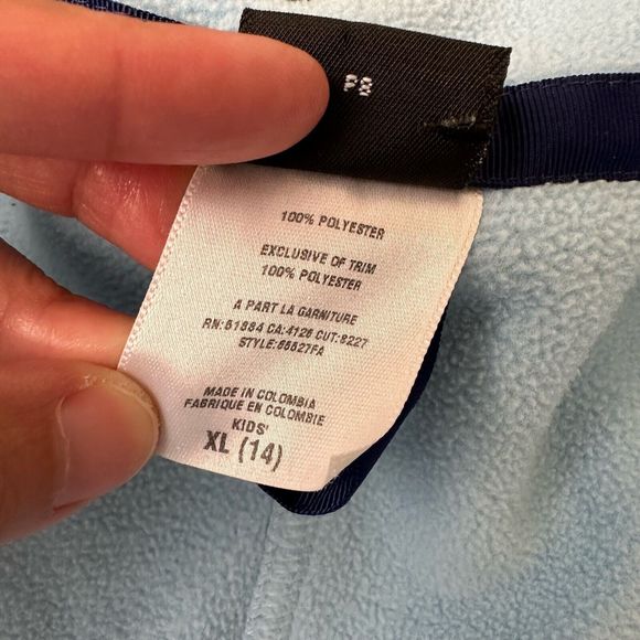 PATAGONIA Girls Full Zip Fleece Jacket in Baby Blue - Picture 8 of 11